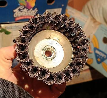 sungər: Kəsici dəzgah üçün burğulu tel fırça diski (angle grinder üçün) — 6