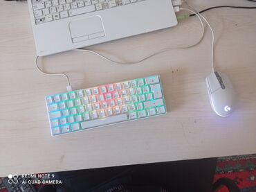 Klaviaturalar: GƏNCƏDƏ RGB oyun klavye t60 ve g102 logitech mausu muxtəlif reng ve — 1