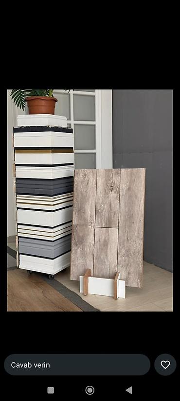 Laminat: Ağac teksturalı döşəmə paneli nümunələri - Material: laminat/vinil — 1