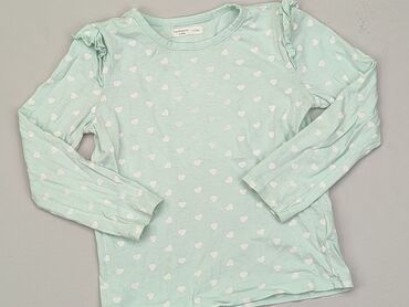 zielona bluzka z falbanką: Bluzka, Fox&Bunny, 5-6 lat, 110-116 cm, stan - Dobry