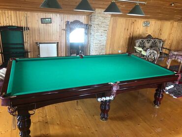 дача с бассейном аренда: Bilyard dəsti – klassik dizayn - Tam ölçülü bilyard masası: qaranlıq