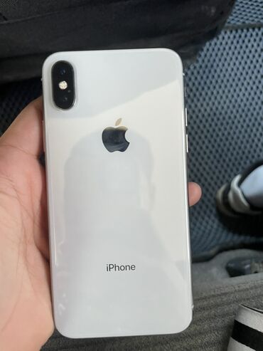 купить iphone 14 pro бишкек: IPhone X, Колдонулган, 64 ГБ, Ак, Коргоочу айнек, Куту, Каптама, 100 %