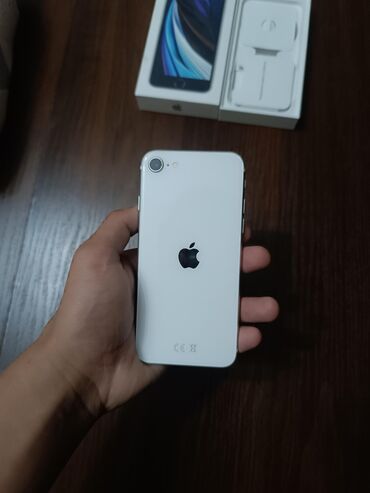 iphone se 2020 бишкек: IPhone SE 2020, Колдонулган, 64 ГБ, Ак, 96 %