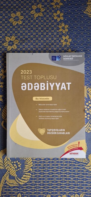 ədəbiyyat abituriyent pdf: Bu test kitabı 2023-cü il üçün hazırlanmışdır və ədəbiyyat fənnindən
