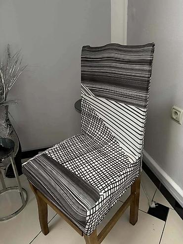 Prekrivači za nameštaj: Rastegljive navlake za stolice 6 kom - Univerzalne elastične presvlake — 9