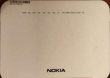 modem nokia wifi: Nokia GPON Wi‑Fi router Xüsusiyyətlər: - Brend/model: Nokia (GPON — 5