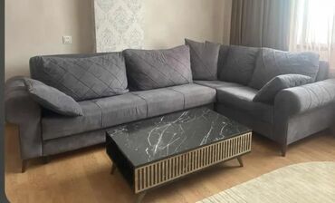 Sifarişlə çarpayılar: Künc divan, İşlənmiş, Bazalı