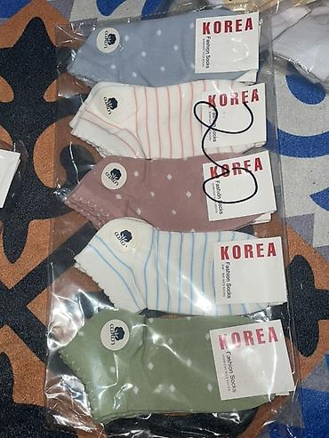 korea: Женские и унисекс короткие носки (следки) в упаковках. Варианты: - — 4