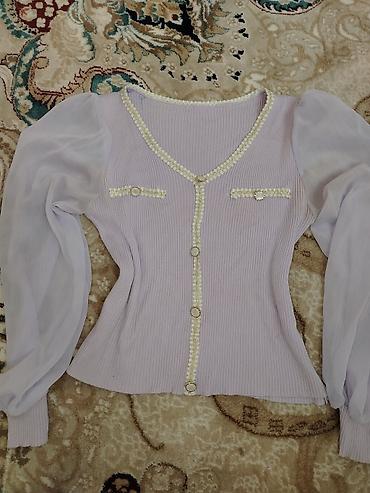 şalvar cins: Bənövşəyi rəngdə zərif qadın koftası - Stil: Romantik/classic - Rəng — 2