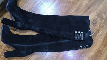 Сапоги: Сапоги, 36, Basconi, Б/у, цвет - Черный, Бесплатная доставка — 8