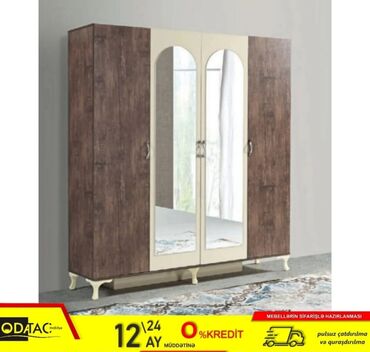 Dolablar: Yeni, Açılan, 4 qapılı Düz dolab, Dolab-asılqan, Rusiya — 5