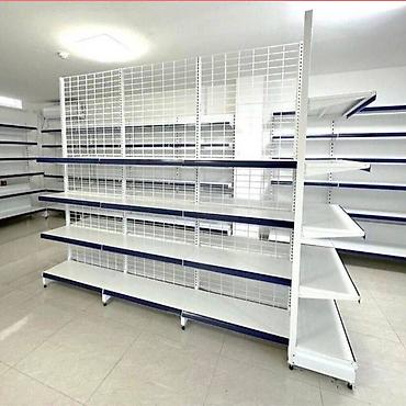 Торговый стеллаж металлическая полка для магазина, железная мебель
