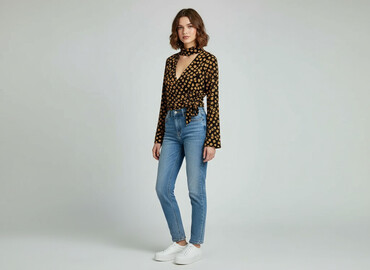 bluzki z długim rękawem bershka: Bershka, Bluzka damska, rozmiar XS