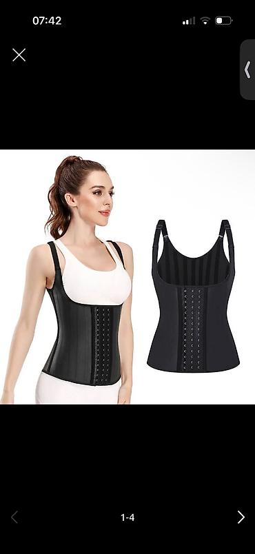 Qara lateks bel yığan korset – tənzimlənən askılı model - Material