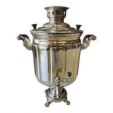 koz samovarı: Klassik kömür/sobayaq i̇sti ilə işləyən samovar 9 litir - Material — 1