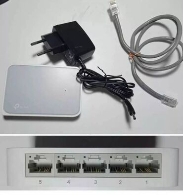 переходник от наушников к компьютеру: Коммутатор 5 портовый TP-Link TL-SF1005D 5-port switch (5utp 100mbps)