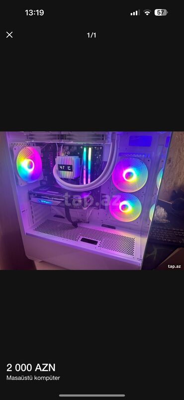 Masaüstü kompüterlər və iş stansiyaları: Ryzen 7600X B650 gigabyte wifi plata 1tb nvme ssd Pf750 deepcool psu