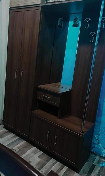 Dəhliz dolabları: Xol üçün çoxfunksiyalı dəhliz mebeli dəsti - Rəng: tünd qoz - — 2