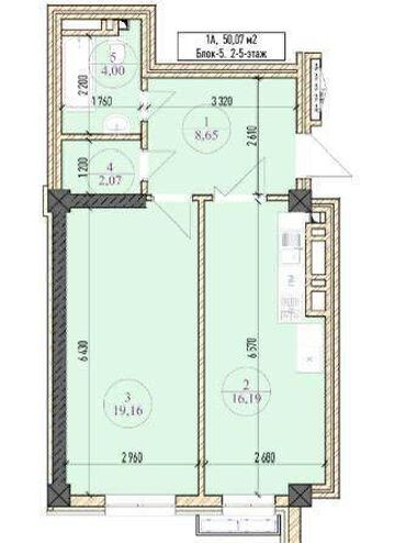 продаю д: 1 комната, 49 м², Элитка, 5 этаж, ПСО (под самоотделку)
