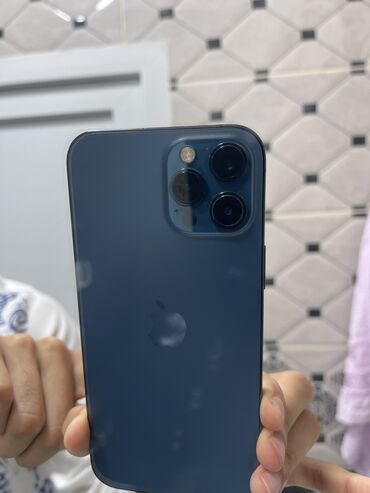 Apple iPhone: IPhone 12 Pro Max, 128 GB, Pacific Blue, Simsiz şarj, Face ID