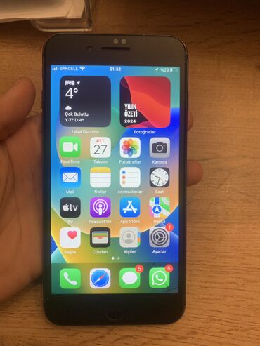 95 telefon qiymeti: IPhone 8 Plus, 64 GB, Space Gray, Barmaq izi