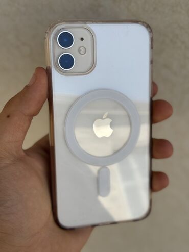 apple iphone 11: IPhone 11, 64 GB, Ağ, Zəmanət, Simsiz şarj, Face ID