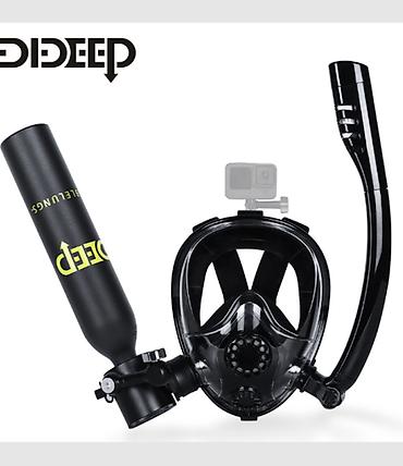 маска для воды: Маска для плавания с мини-аквалангом DIDEEP 0.5L Plus — комплект для — 3