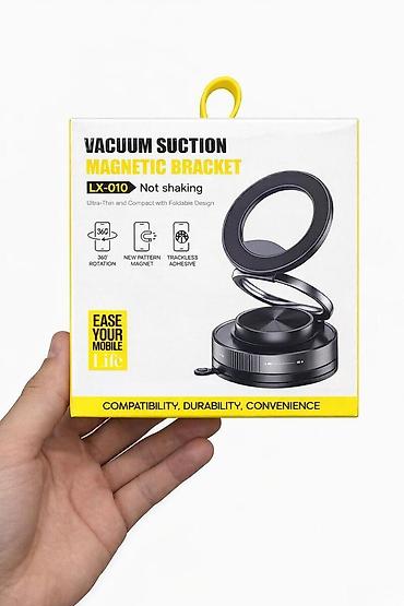 LX-010 vakuum maqnitli telefon tutacağı 360° Fırlanma - Portret və