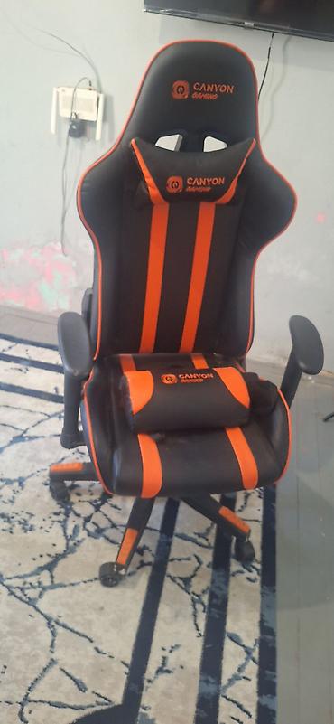 oyun rul seti: Canyon Gaming oyun kreslosu - Rəng: qara–narıncı, “CANYON GAMING” — 9