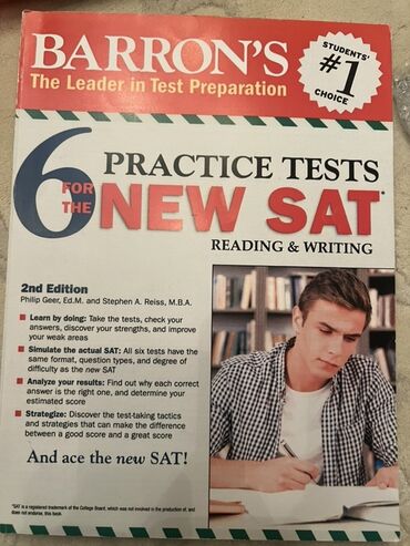 tibb bacisi test suallari ve cavablar: Barron's tərəfindən "Yeni SAT Oxu və Yazı üçün 6 Praktik Test" kitabı