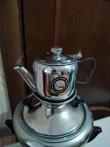 electric samovar: Elektrik samovar və çaydan dəsti - Material: paslanmayan polad — 2