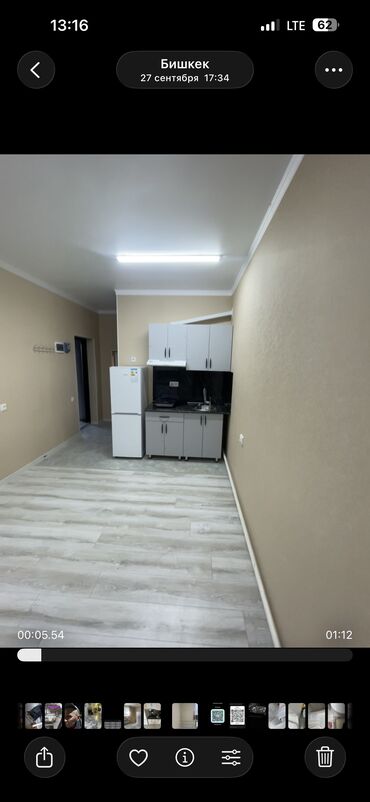 квартира бишкек на долгий срок: Студия, Собственник, Без подселения, С мебелью частично