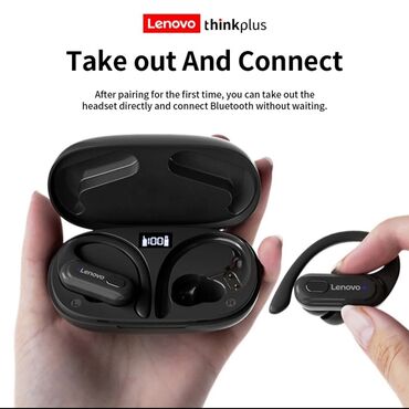 Наушники: Вакуумные, Lenovo, Новый, Беспроводные (Bluetooth), Классические