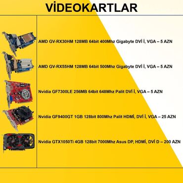 Videokartlar: Videokartlar ⭐Videokart AMD GV-RX30HM 128MB 64bit 400Mhz Gigabyte DVİ -da lalafo.az — 2 Videokartlar: Videokartlar ⭐Videokart AMD GV-RX30HM 128MB 64bit 400Mhz Gigabyte DVİ — 2