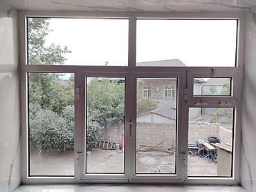 pvc panel satışı: Aliminium pəncərə dəsti 2 penceredir hundurluyu 1.50 eni 1.95 pencere — 1