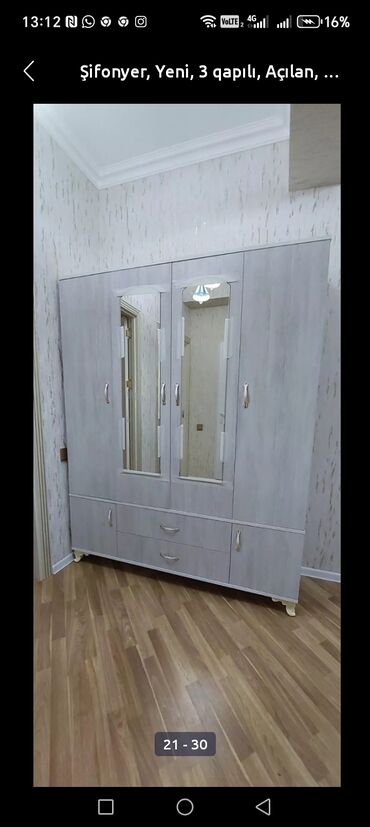 Dolablar: Yeni, 3 qapılı Düz dolab, Dolab-asılqan -da lalafo.az — 19 Dolablar: Yeni, 3 qapılı Düz dolab, Dolab-asılqan — 19