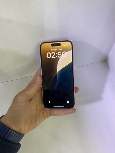 телефон айфон 15про: IPhone 15, Б/у, 128 ГБ, Deep Purple, Защитное стекло, 88 %