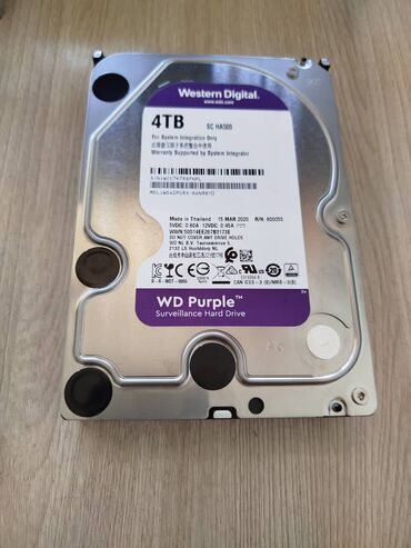 куплю жесткие диски: Маалымат алып жүрүүчү, Колдонулган, Western Digital (WD), HDD, 4 ТБ, 3.5", ПК үчүн