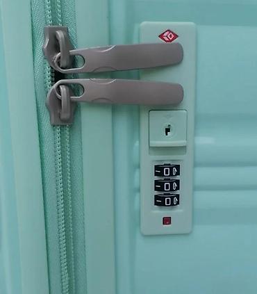 Putni koferi i torbe: Tvrdi kofer za putovanja – mint zelena boja - Materijal: tvrda ABS/PC — 6