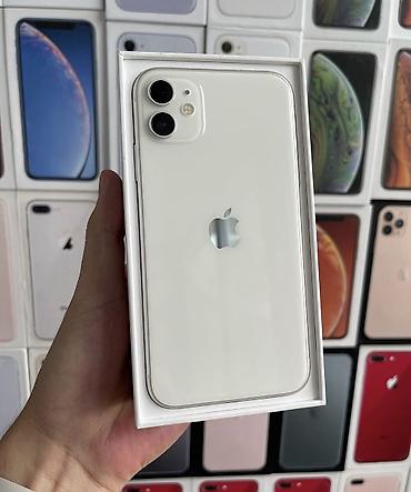 IPhone 11, 128 GB, Ağ, Zəmanət, Simsiz şarj, Face ID