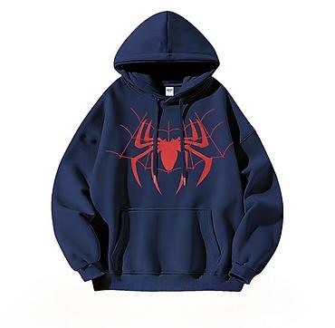 tuklu geyim: 🕷️ Spider-Man printli huddi Spider-Man dizaynlı, gündəlik istifadə — 3