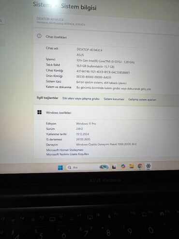 ASUS: Yeni ASUS Vivobook, 12.9 ", Intel Core i3, 512 GB, Ödənişli çatdırılma -da lalafo.az — 6 ASUS: Yeni ASUS Vivobook, 12.9 ", Intel Core i3, 512 GB, Ödənişli çatdırılma — 6