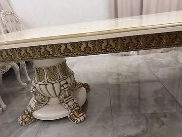 Столы для зала: Роскошный обеденный стол в классическом стиле. - Форма: прямоугольная — 9