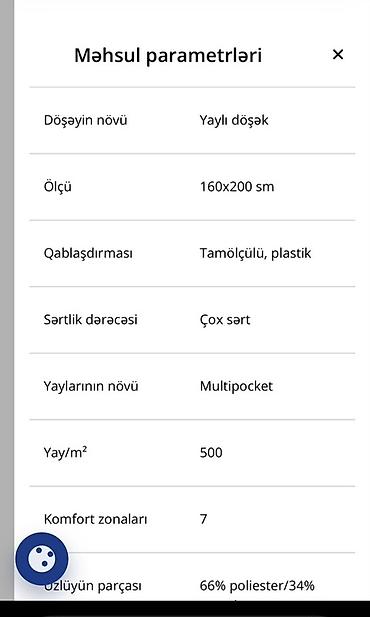 Matraslar: İşlənmiş, Ortopedik matras, İki nəfərlik — 5