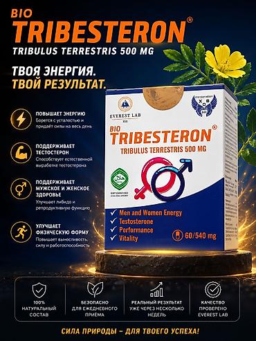 подар: БАД Bio Tribesteron (Tribulus Terrestris 500 mg) Описание: - Экстракт — 1