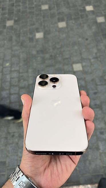 smart mini telefon: IPhone 16 Pro, Qızılı, Face ID — 4
