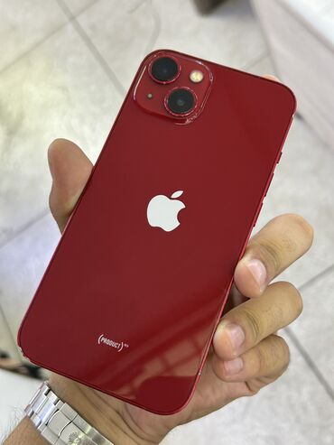 oppo 7: IPhone 13, Б/у, 128 ГБ, Красный, Защитное стекло, Чехол, 100 %