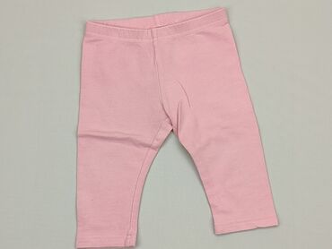 rozowe legginsy z wysokim stanem: Legginsy, Topomini, 6-9 m, stan - Dobry