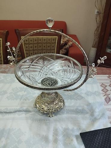 мох: Kəsimli şüşə kasalı dekorativ meyvə/gülqabı - Material: yuxarı hissə — 1