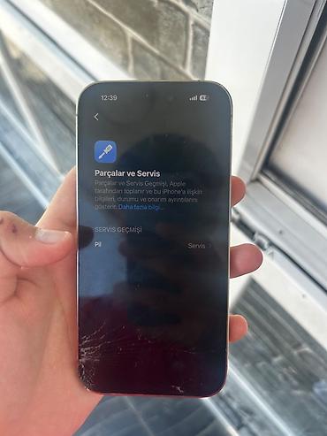 iphone adapdır: IPhone 15 Pro, 128 GB, White Titanium, Qırıq — 3